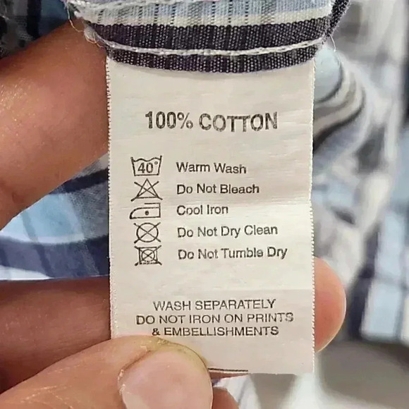 Jeep Blue Plaid Short Sleeve Button Down Men's Shirt L - Picture 9 of 10